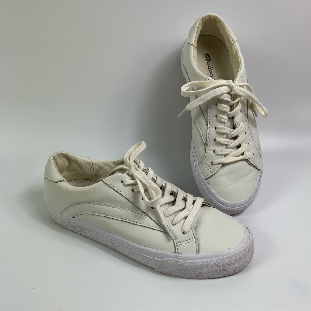 Madewell Sidewalk Low-Top Sneakers in Leather Size 6
